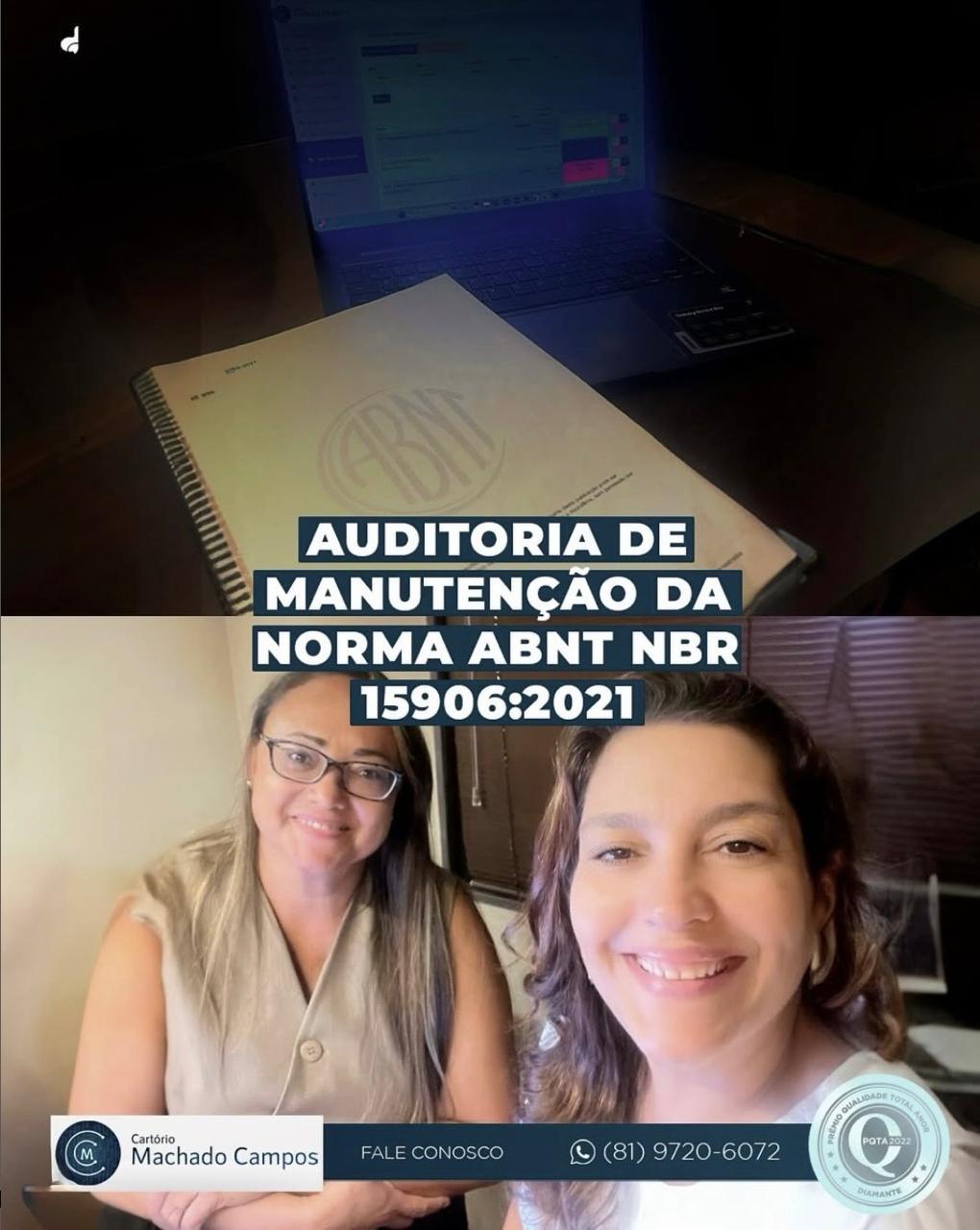 uditoria de Manutenção da Norma ABNT NBR 15906:2021